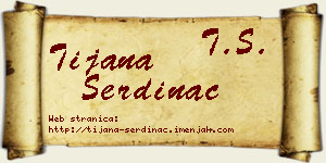 Tijana Serdinac vizit kartica